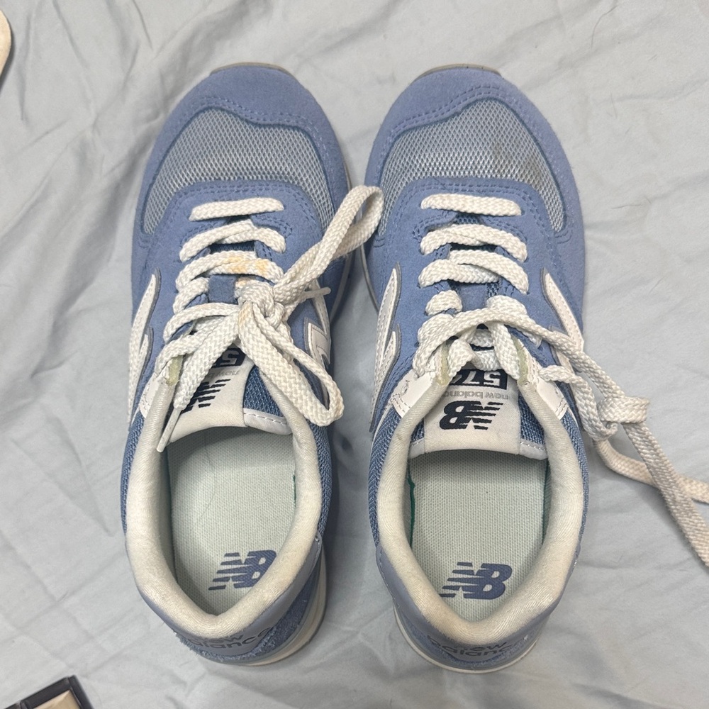 New Balance Women’s  Light Blue and White Sneakers